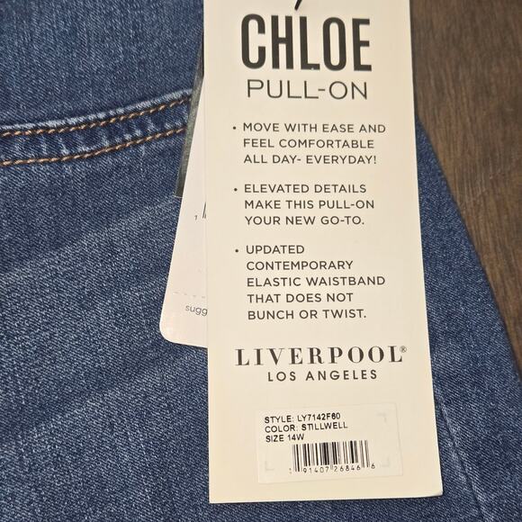 NWT Liverpool "Chloe" Pull-On Ankle Skinny jeans for women size 14 - Picture 5 of 9